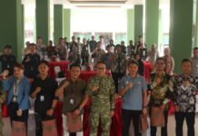 Kodim 0402/OKI Tanamkan Disiplin serta Semangat Bela Negara Bagi BUMN/BUMD dan Lembaga