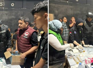 Polres dan BNNK OKI Amankan 13 Orang dalam Razia Narkoba di Cafe GS99