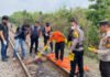 Polres Prabumulih Evakuasi Korban Tertemper Kereta Api di Rambang Kapak Tengah
